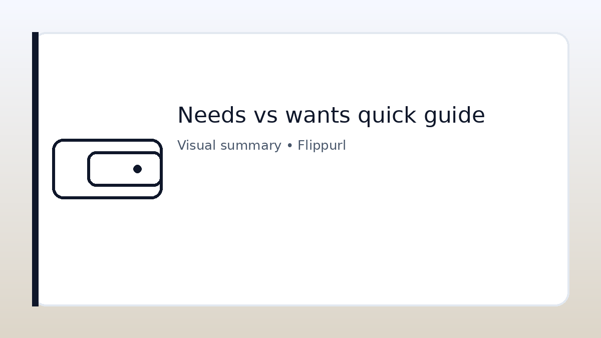 Needs vs wants quick guide