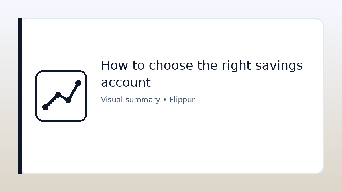 How to choose the right savings account