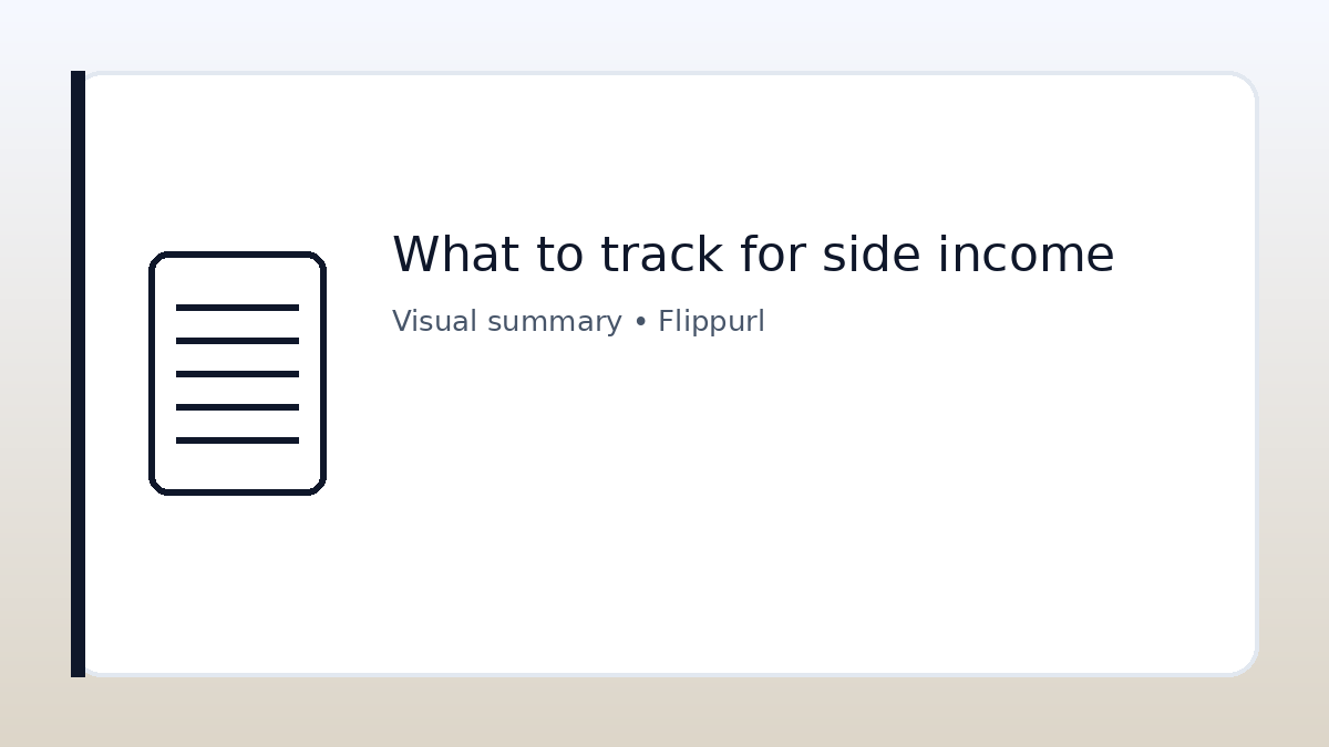 What to track for side income