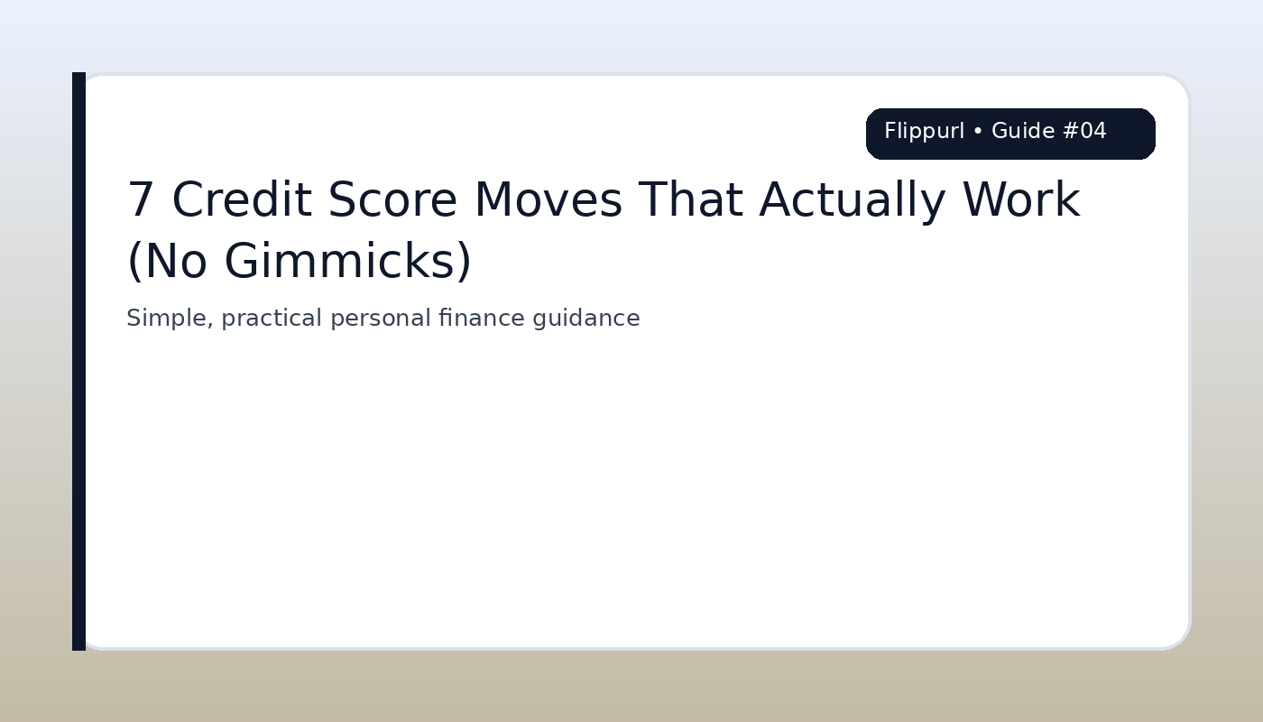 7 Credit Score Moves That Actually Work (No Gimmicks) featured image