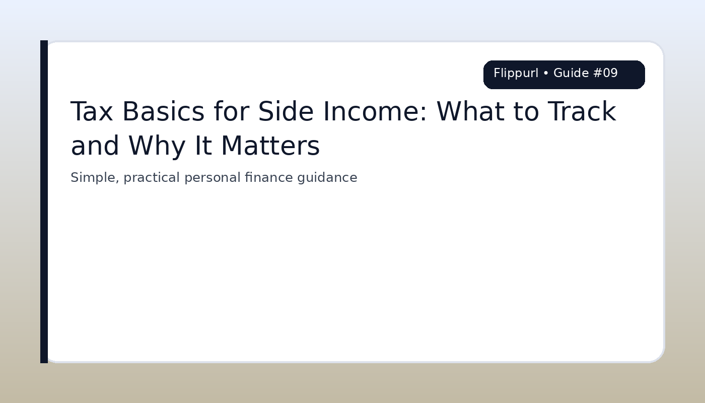 Tax Basics for Side Income: What to Track and Why It Matters featured image
